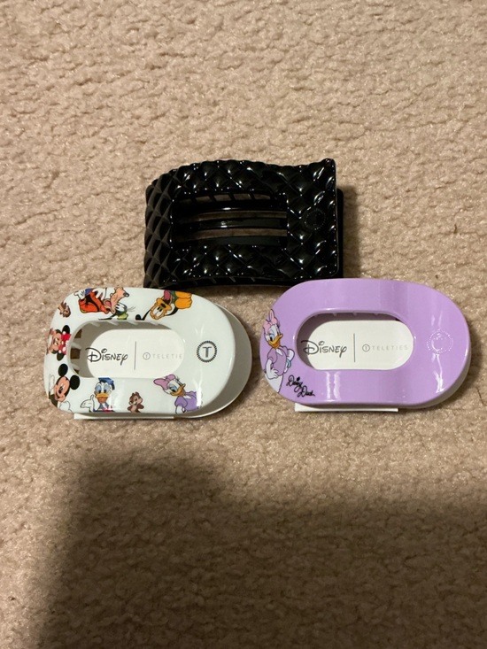 Teleties Accessories - Teleties Disney Women’s Hair Clips Set - Black, White & Lavender